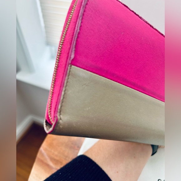 Celine Bicolor Pink/ Tan Continental Wallet - Picture 12 of 14